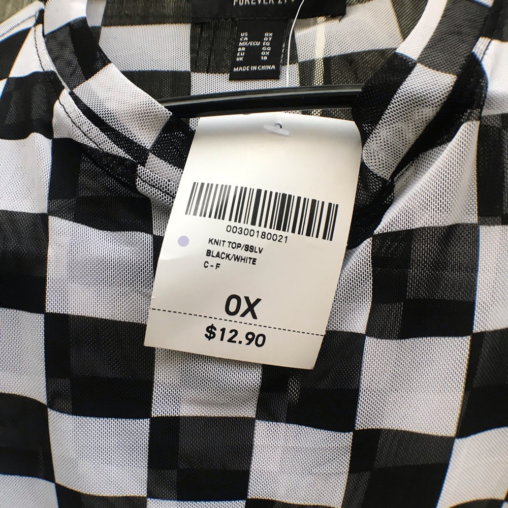 Forever 21 Checkerboard Tee - Picture 3 of 5